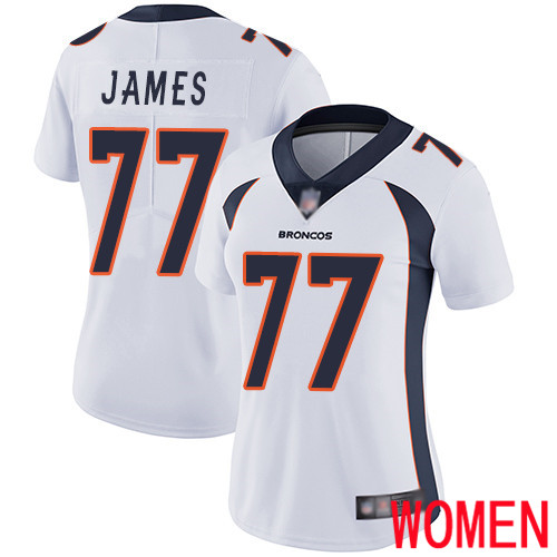 Women Denver Broncos #70 Ja Wuan James White Vapor Untouchable Limited Player Football NFL Jersey